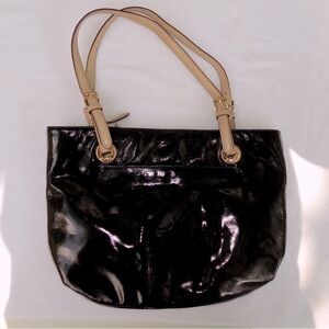 Black Patent Leather Michael Kors Shoulder Bag